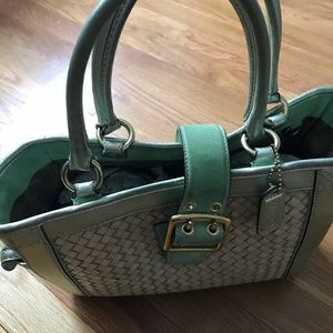 REDUCED❗️Coach Limited Edition straw+suede tote.